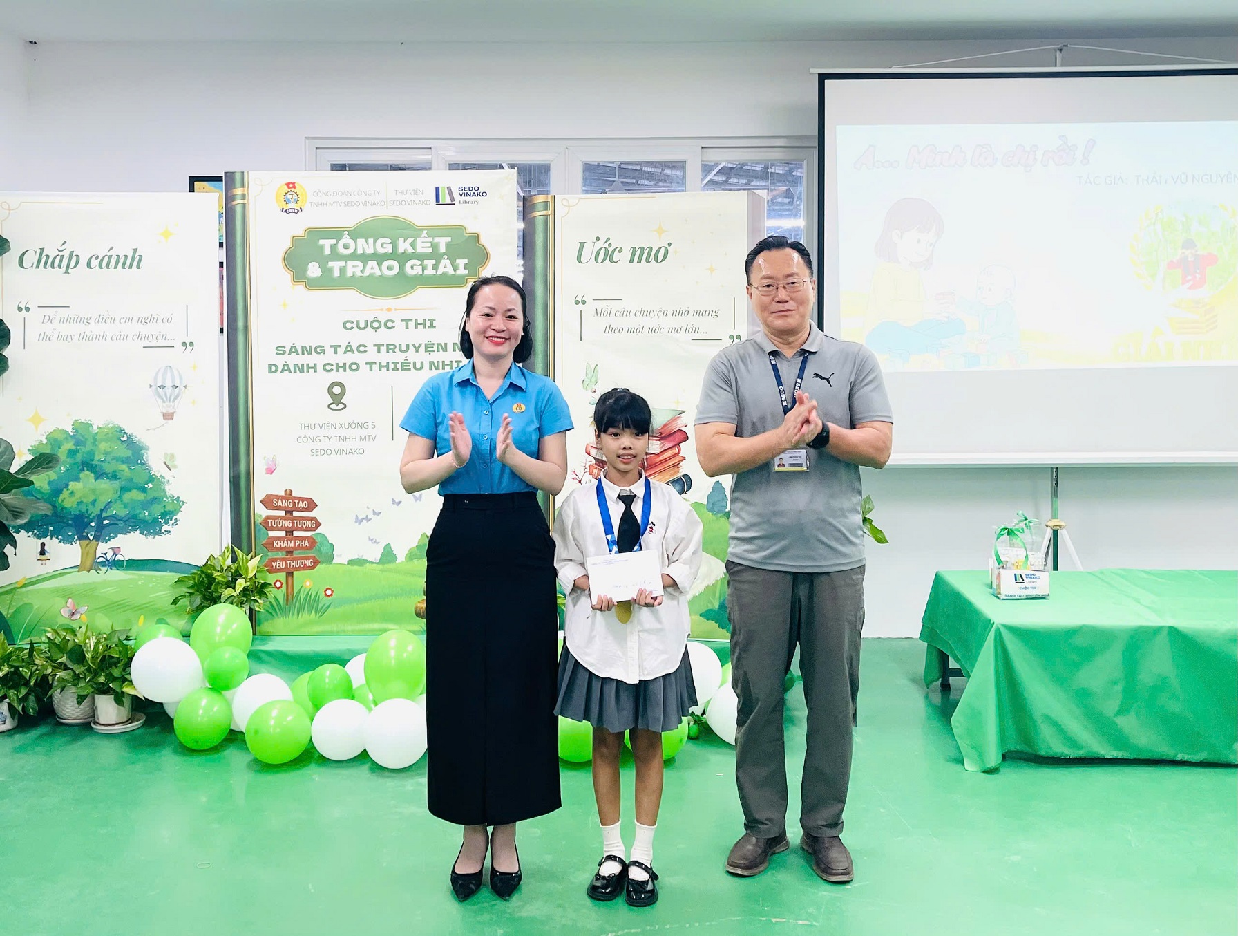 Công đoàn, Thư viện Công ty TNHH MTV Sedo Vinako tổng kết cuộc thi  “Sáng tác truyện ngắn dành cho thiếu nhi”
